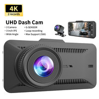 3Inch IPS Dual Lens GPS WiFi UHD 4K Car DVR Dashcam Car Camera Front Rear Super Night Vision Loop Recording Vehicle Accessories