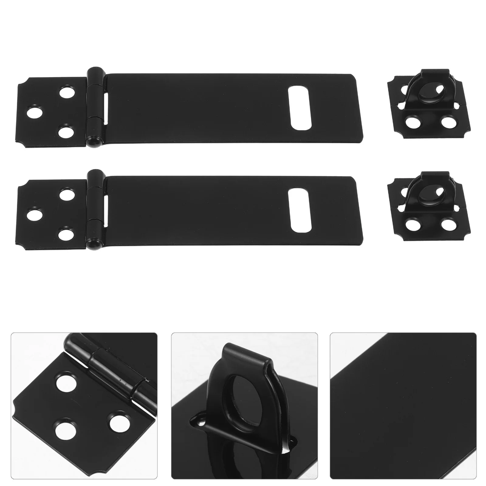 

4 Sets Door Lock Hasp Barn Clasp Bolt Latch for Cabinet Latches and Catches niture