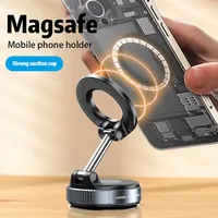 Upgraded Aluminum Alloy Car Phone Holder with 360° Rotation Foldable Design Strong Magnetic Absorption Vacuum Mount for Vehicles