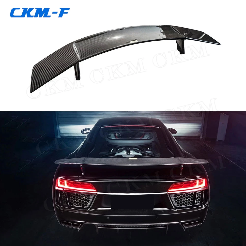 

Dry Carbon Fiber /FRP Unpainted Material Rear Trunk Lip Spoiler Tail Wing for Audi R8 2017-2020 Auto Boot Wings Racing