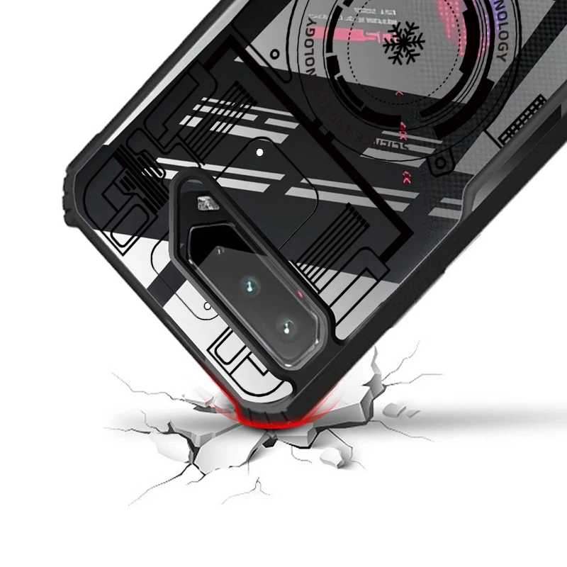 [Ready Stock]For ASUS ROG Phone 5s Pro 5 Ulitmate 3 Strix Phone 2 Shock Fall Prevention Transparent Case Pattern No.4