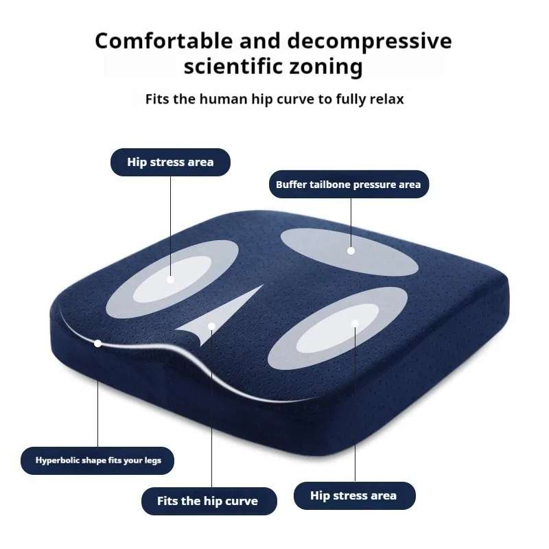 Ergonomic Memory Foam Office Cushion Anti Hemorrhoid Cushion Chair Cushion Tailbone Pillow Car Office Seat Cushion