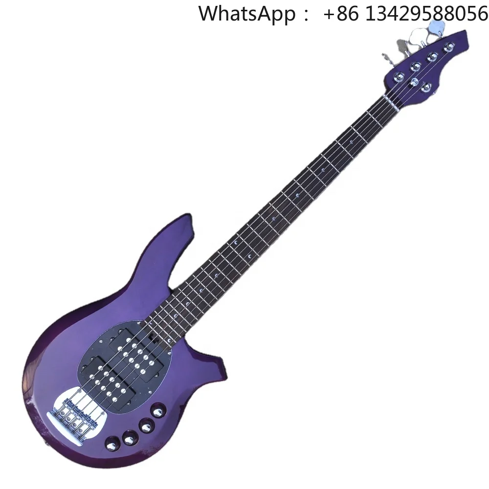 Flyoung 5 Strings Transparent Purple Electric Bass Guitar Musical instruments Bass Guitar Bajo Electrico