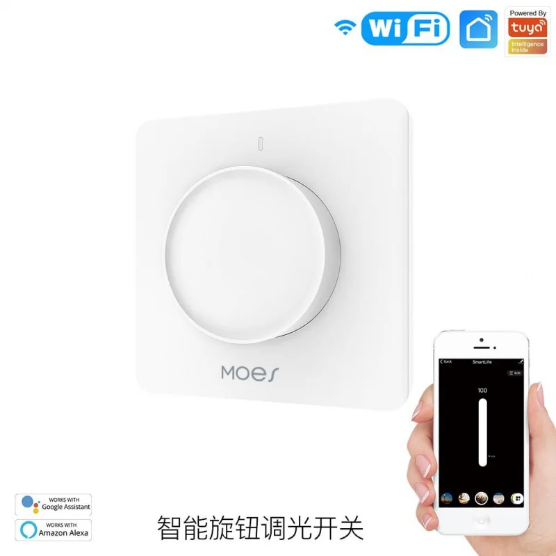

WiFi Tuya Home Dimmer App Remote Control Timer Zigbee Touch Knob Smart Switch