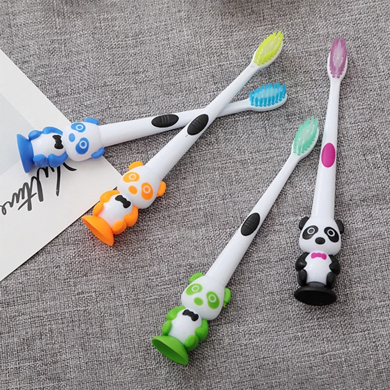 1pc Kids Children Toothbrushes Cute Kawaii Cartoon Panda Baby Tooth Brush Soft Bristle Training Teeth Brush for 3-12Y Girls Boys