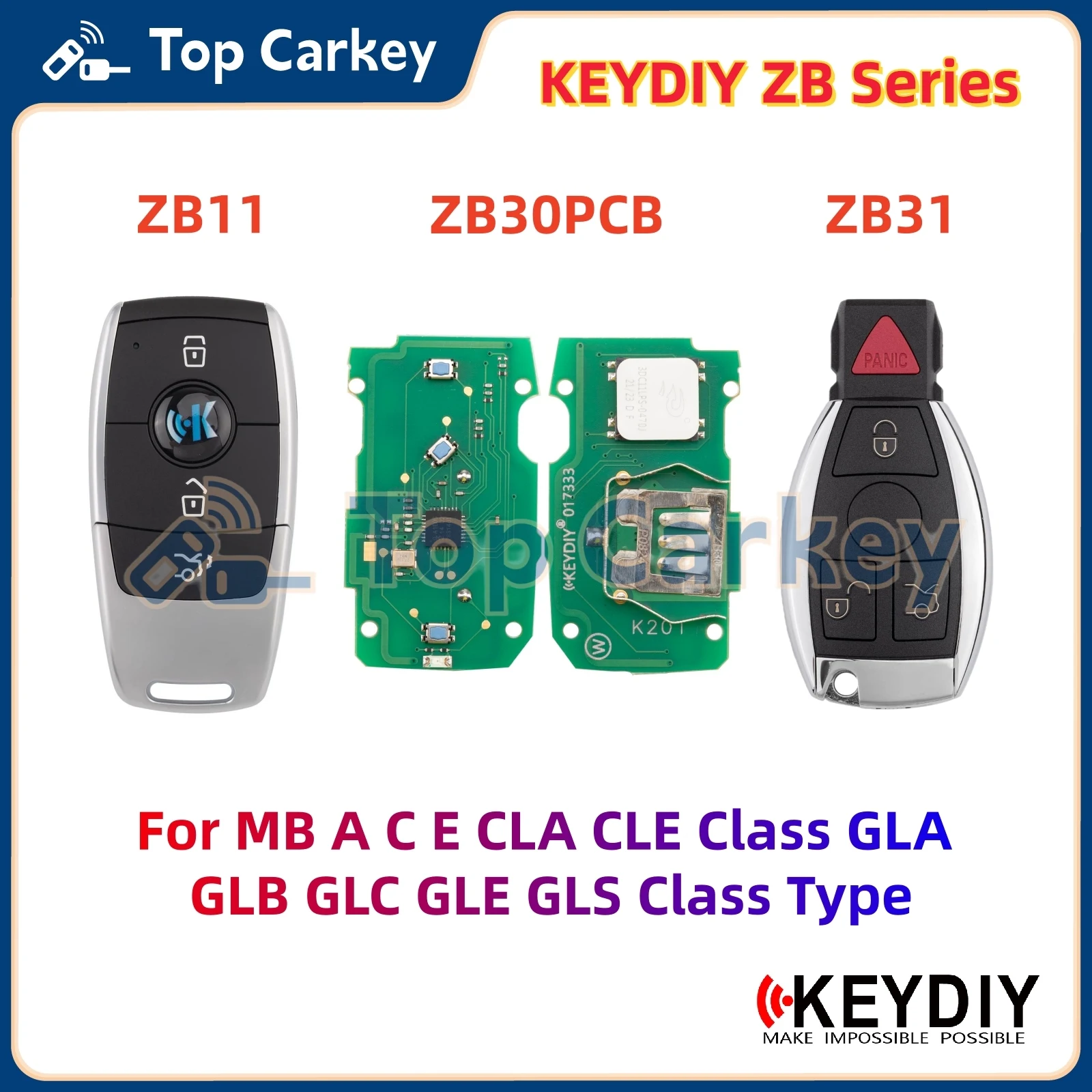 KEYDIY KD ZB11 ZB30PCB ZB31 Universal Smart Key Compatible with MB A C E CLA CLE Class GLA GLB GLC GLE GLS Class Type