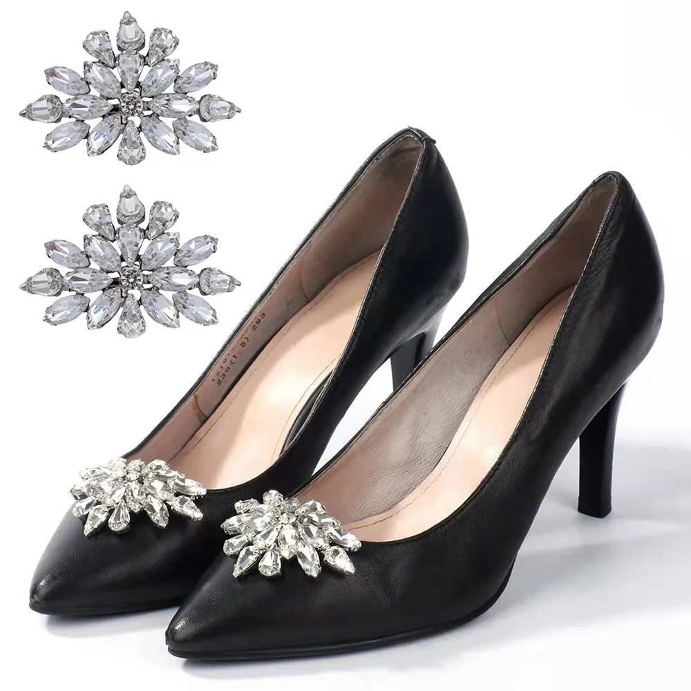 1Pcs Wedding Bridal Crystal Shoes Accessory Decoration Clip Women High Heel Rhinestone Shoe Buckles DIY Detachable Charm Buckle