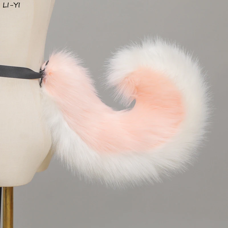6 Colors Handmade Collie Dog Fold Style Tail Cosplay Costume Accessories Plush German Shepherd Dog Tail COS Props Shiba Inu Tail