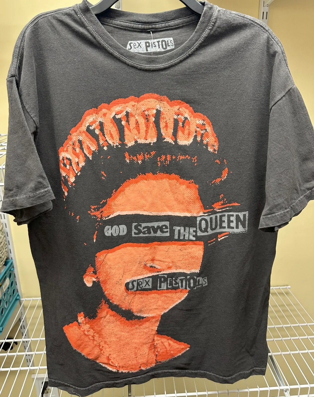 Серая футболка с короткими рукавами Sex Pistols God Save The Queen, новинка среднего размера для взрослых