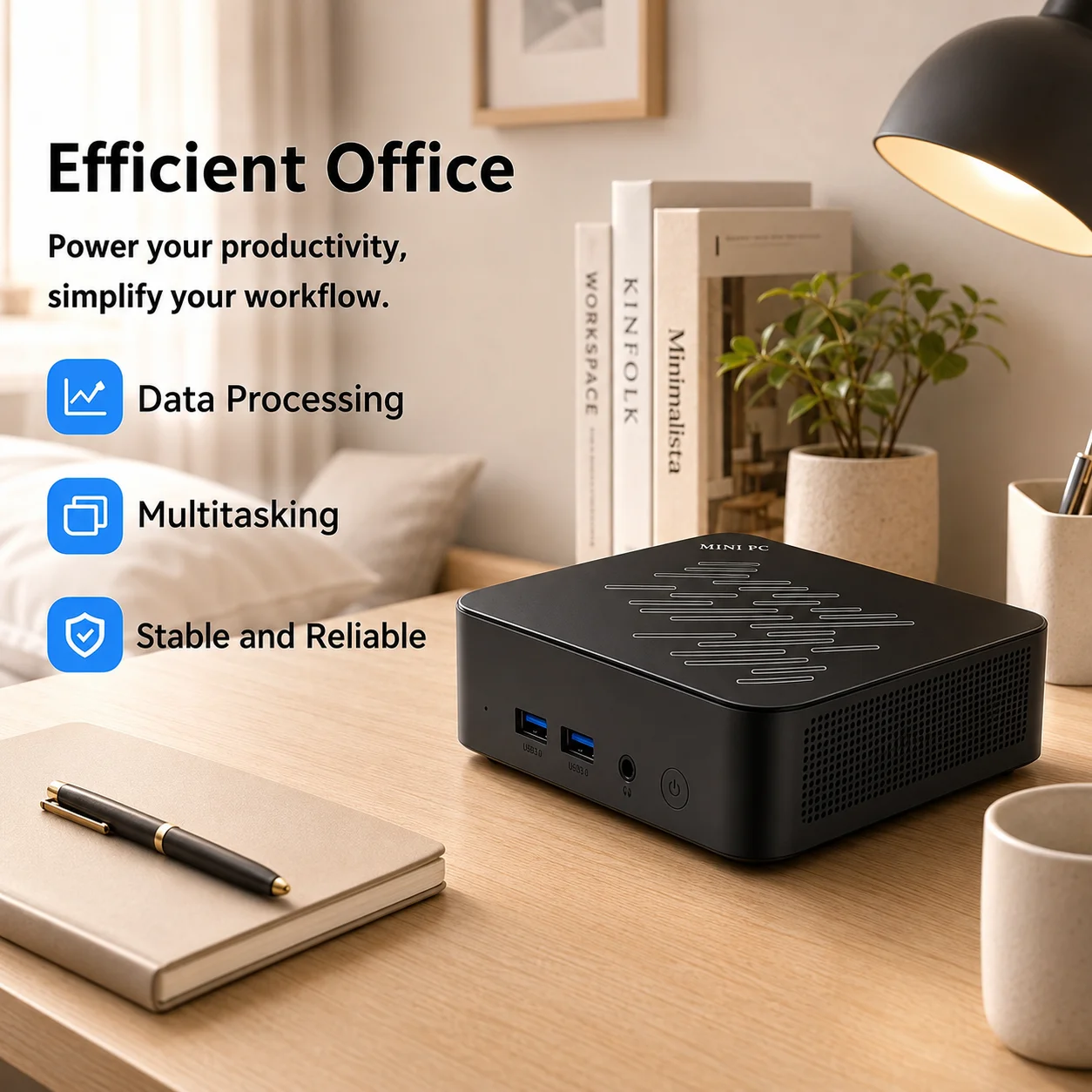 Mini PC  16GB RAM Core  N150 1TB 2TB Large 1T 2TSSD High Definition 4K HD Game Office Desktop Device