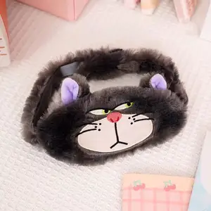 Cartoon Disney Cinderellaed Norwegian Forest Lucifer Cat Shading Sleep Aid Sleep Special Plush Breathable Eye Mask Universal