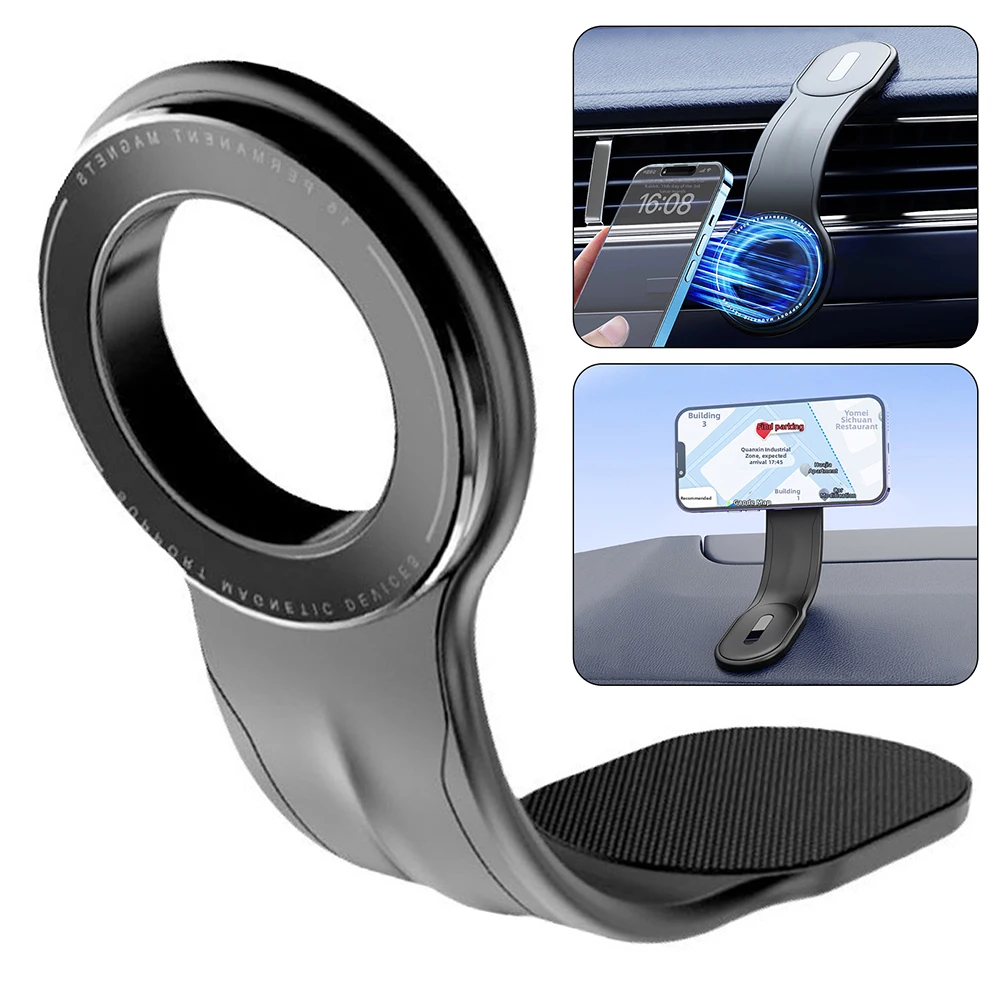 

Foldable Magnetic Car Cell Phone Stand Adhesive Base Desk Or Kitchen Wall Surfaces