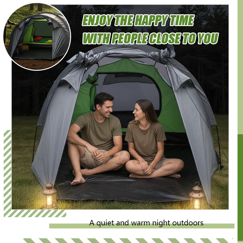 넓은 3~4인용 휴대용 터널형 텐트, 대규모 그룹 모험 - Outdoor Adventure Group 리뷰 및 가격