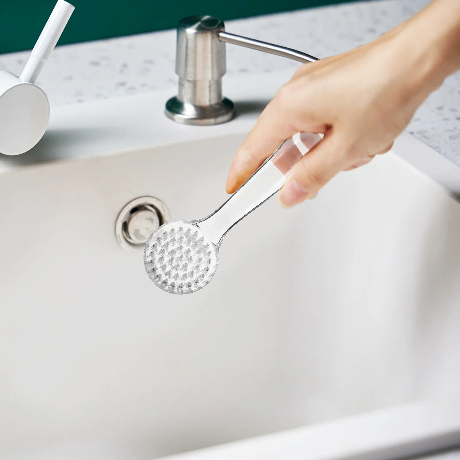 

3 Pcs Cleaning Brush Long Handle Ergonomic Nail Scrubber Fingertip Foot Grout Cleaner Stiff Bristles Durable Plastic