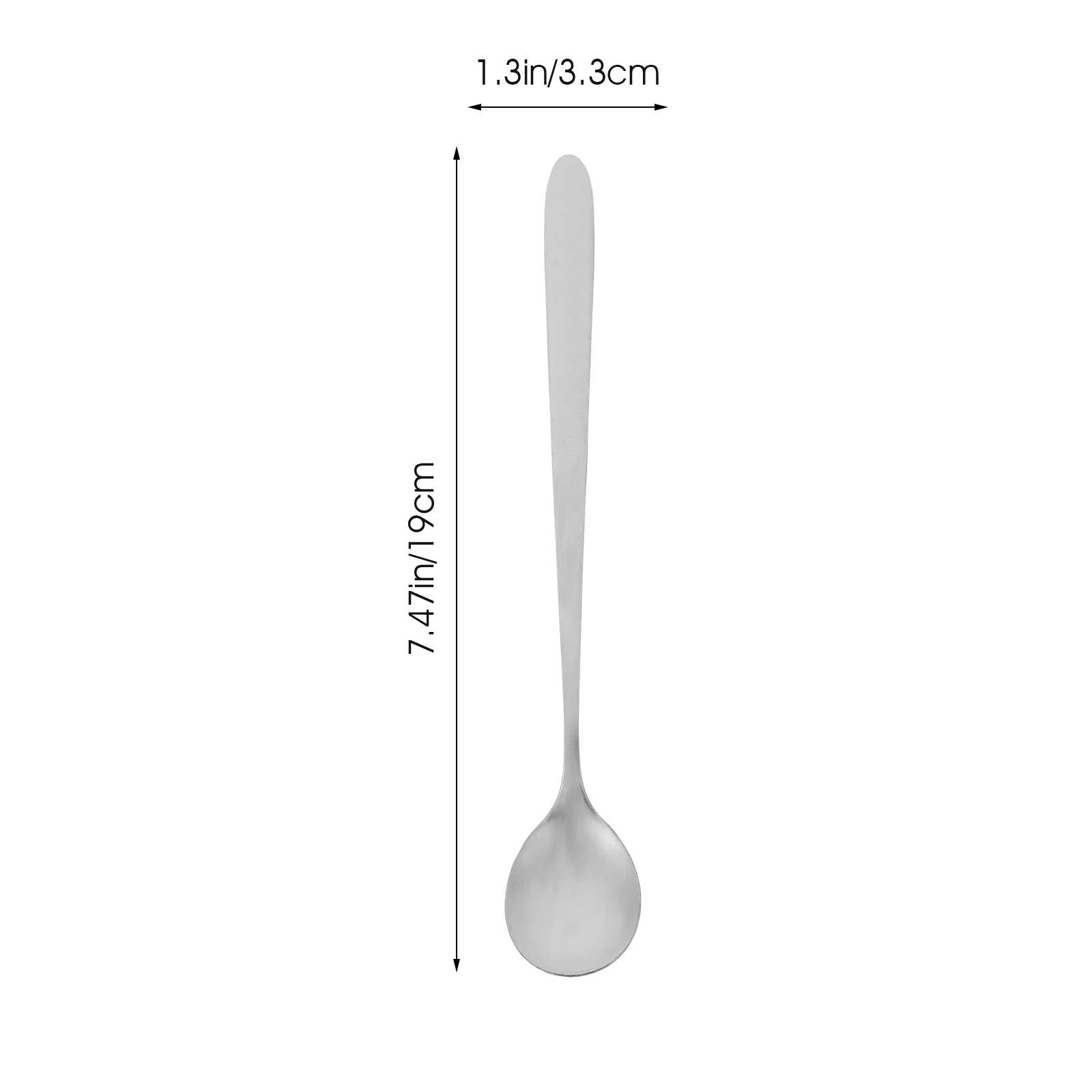 

10pcs Stainless Steel Spoon Tableware Ice Scoop Coffee Stirring Ergonomic H Quality Long Grip Dessert Milk Sugar