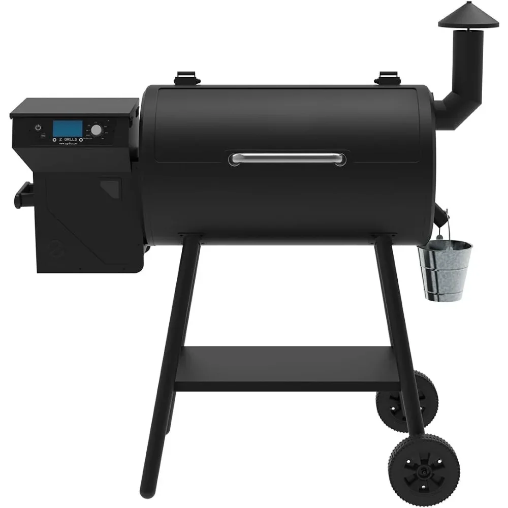 Upgrade Wood Pellet Smoker, 8 in 1 BBQ Grill with Latest PID Technology LCD Controller, Auto Temperature Control, BBQ Grills