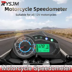 Motorcycle Speedometer Tachometer Instrument Panel Meter For 1,2,4 Cylinder Odometer Total ODO TRIP Motorcycle Dashboard