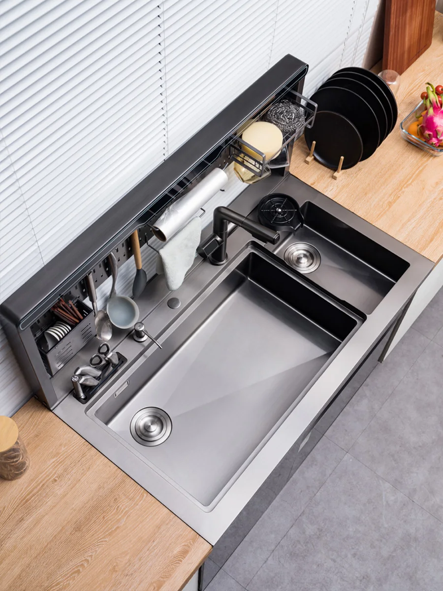 Design Embedded Hole Board for Automatic Cabinet with Integrated Sink Kitchen Furniture