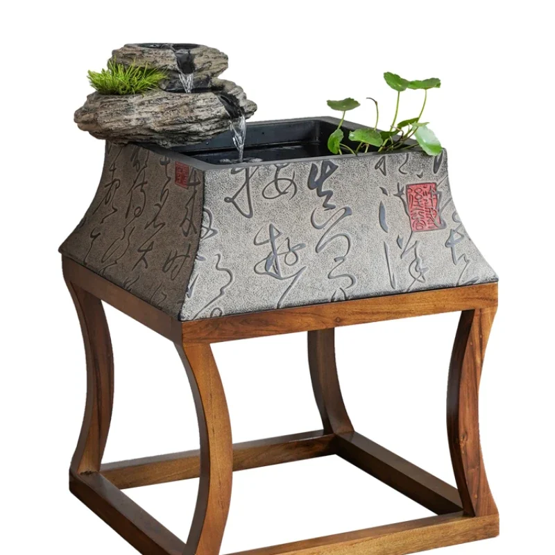 

Hanyuntang creative floor running water ornament room study Chinese circulating water landscape indoor fountain landscape