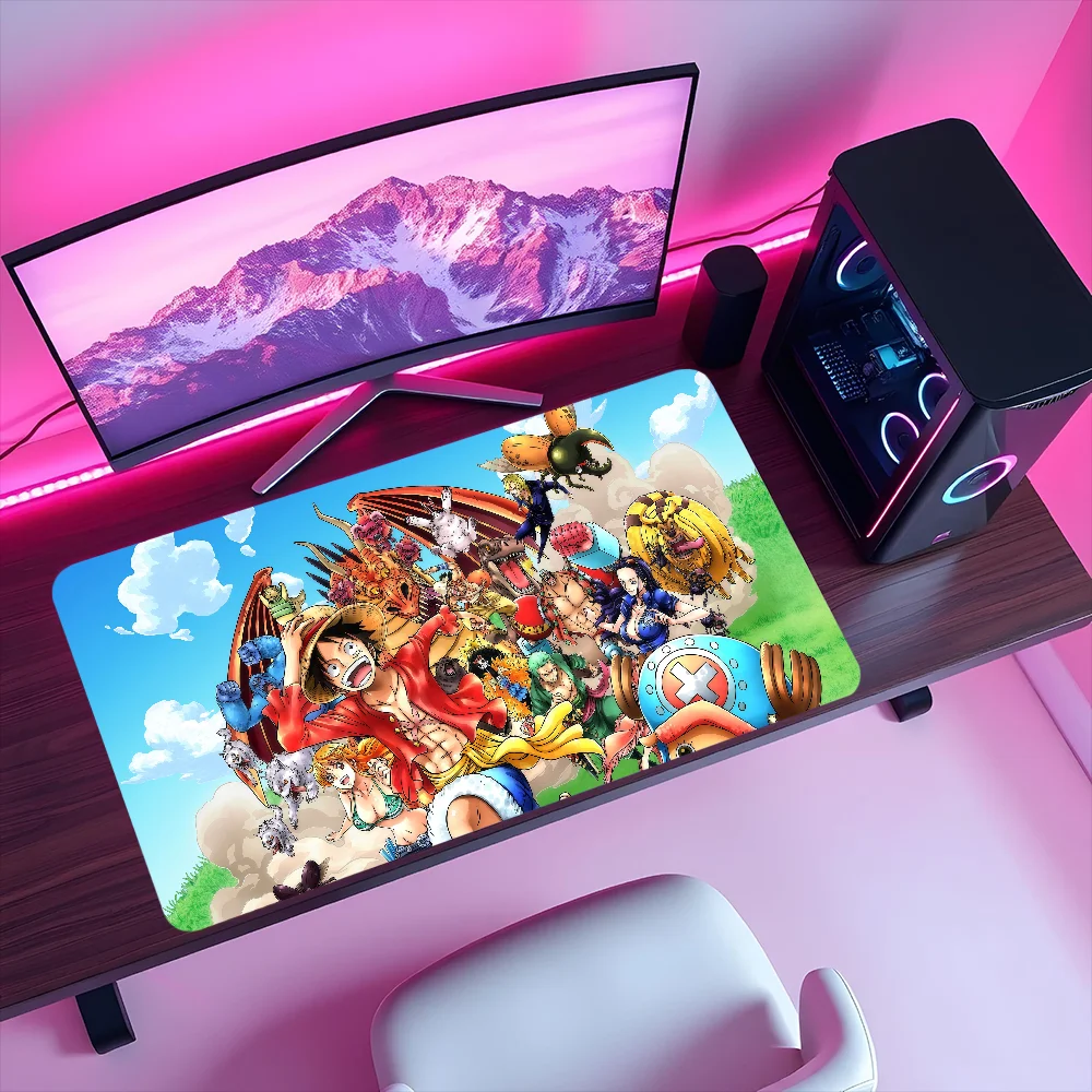 anime O-One P-Piece funny art Mouse Pad Large Non-slip Lockedge Desktop Computer Desk Mat Keyboard MousePad Office Student