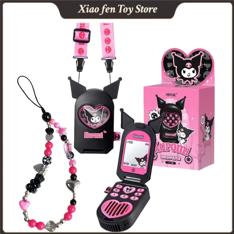 

Sanrio Kuromi Flip Phone Spy Mini Simulation Fun Y2k Kuromi Stickers Kawaii Phone Fan Birthday Kawaii Gifts For Girlfriend