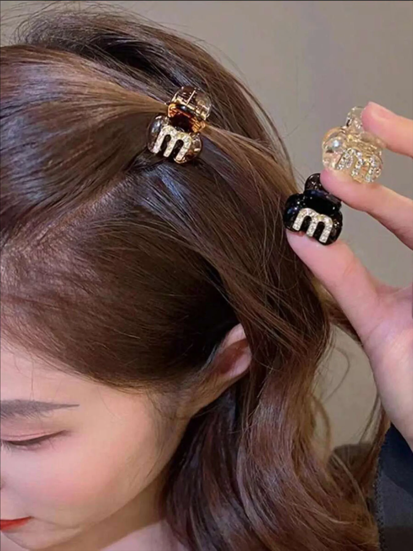 Neue Acryl Strass Pony Seite Haar Clip Stirn Clip Glänzenden Kopfschmuck Haar Clip Greifen Frauen Mädchen Haar Stil Zubehör – Detail 2