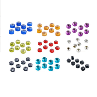 RC 102048(02102) Aluminum Nylon Nut M3 8Pcs For 1/10 HSP 94101 94102 94103 94107 94111 94123 On-Road Buggy Truck Upgrade Parts