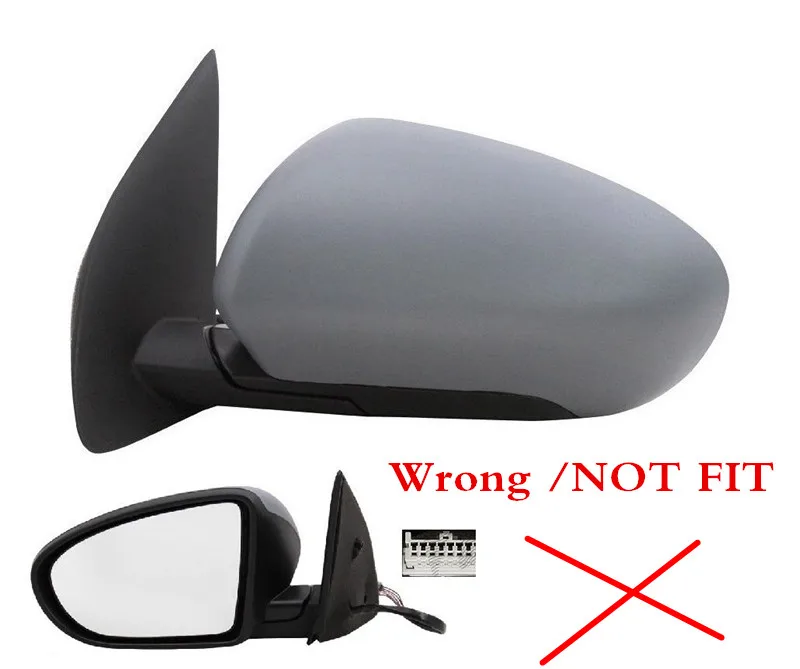 CAPQX For Nissan Qashqai J10 2008-2015 Outside rearview Mirror Cover Rear View Mirror Lid Cap Shell Base Color (No paint color)