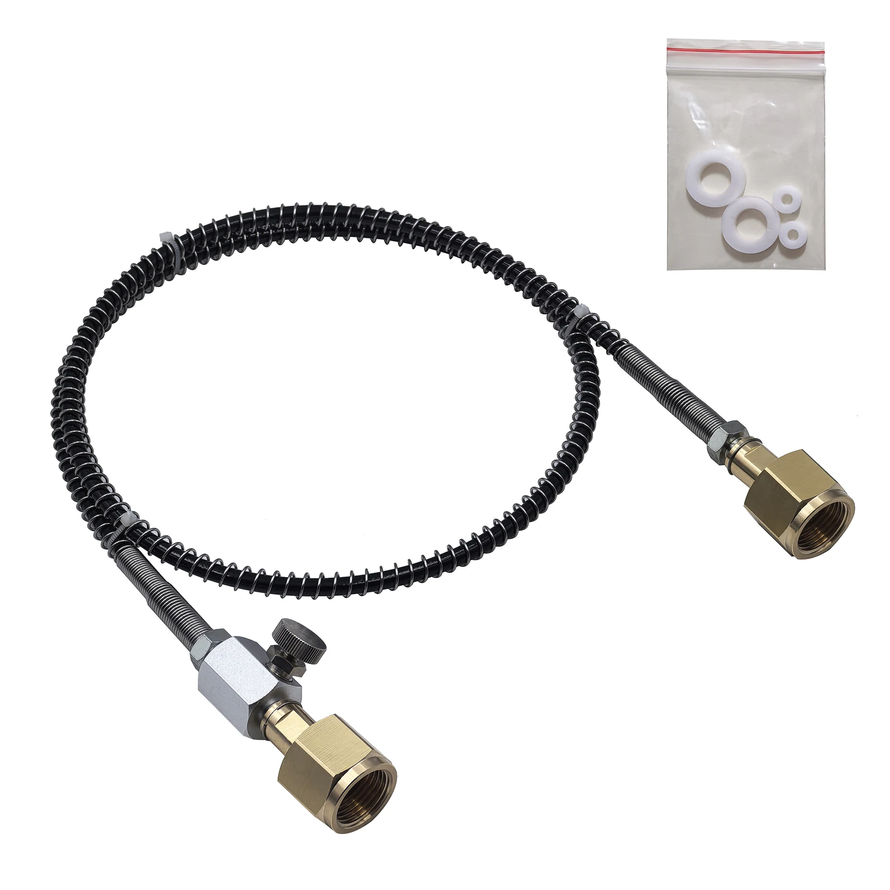 Air Filling Station Charging Adapter Soda Water Accessories CO2 Tank Charging Hose Size with W21.8-14 CGA320 G3/4