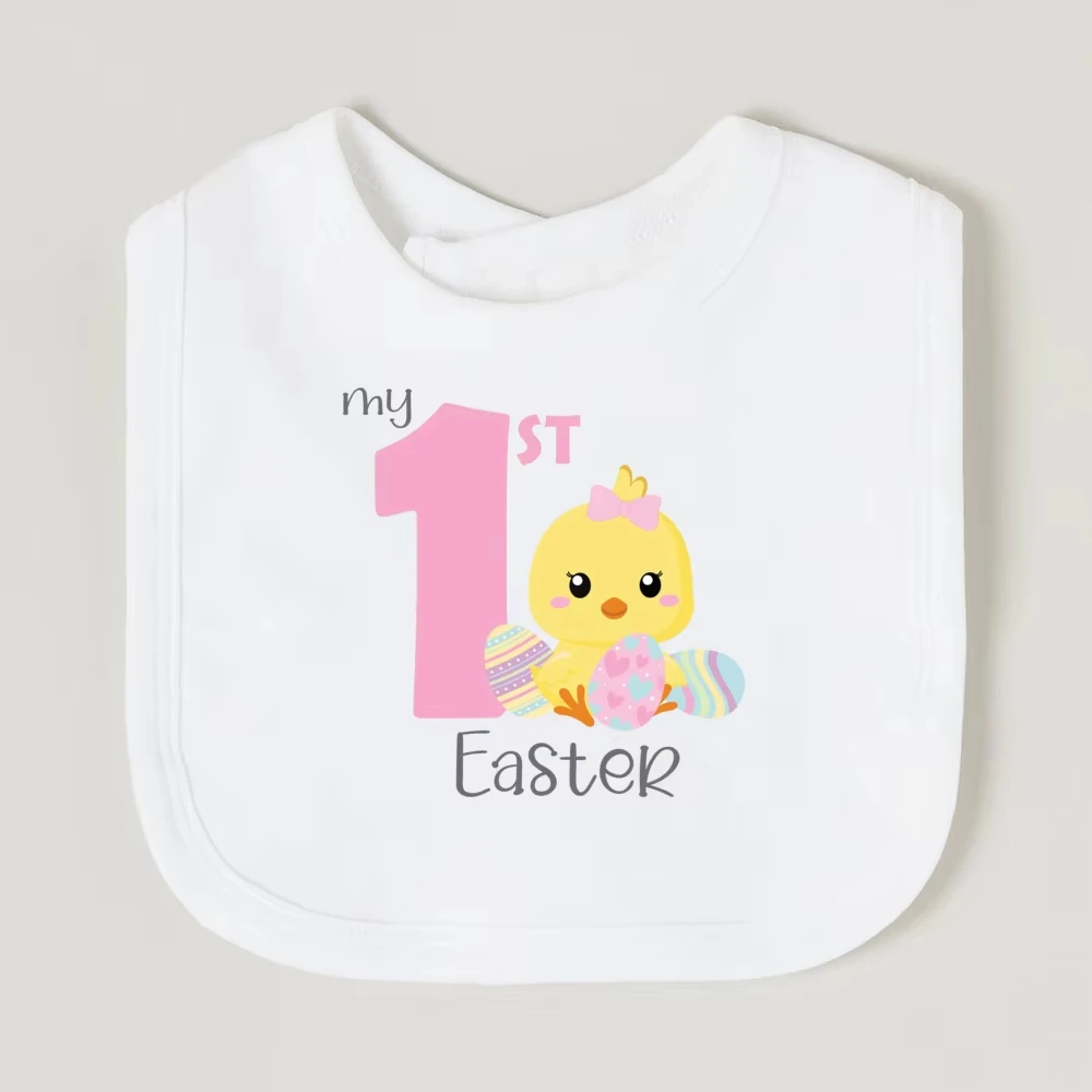 

Мой первый пасхальный слюнявчик для новорожденных с принтом на тему первого Пасха, хлопковый нагрудник для девочек с принтом кролика и яйца, лучший подарок на Пасху для малышей