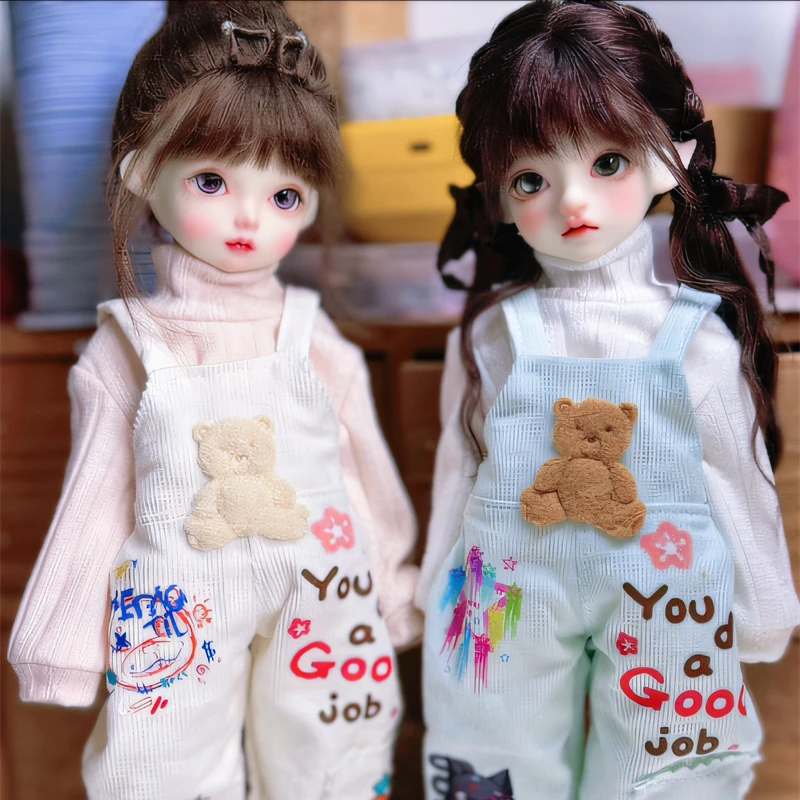 

Одежда для кукол BJD подходит для размеров 1/4 1/5 1/6, милая кукла, брюки с граффити, одежда, костюм, аксессуары для кукол (2 точки)