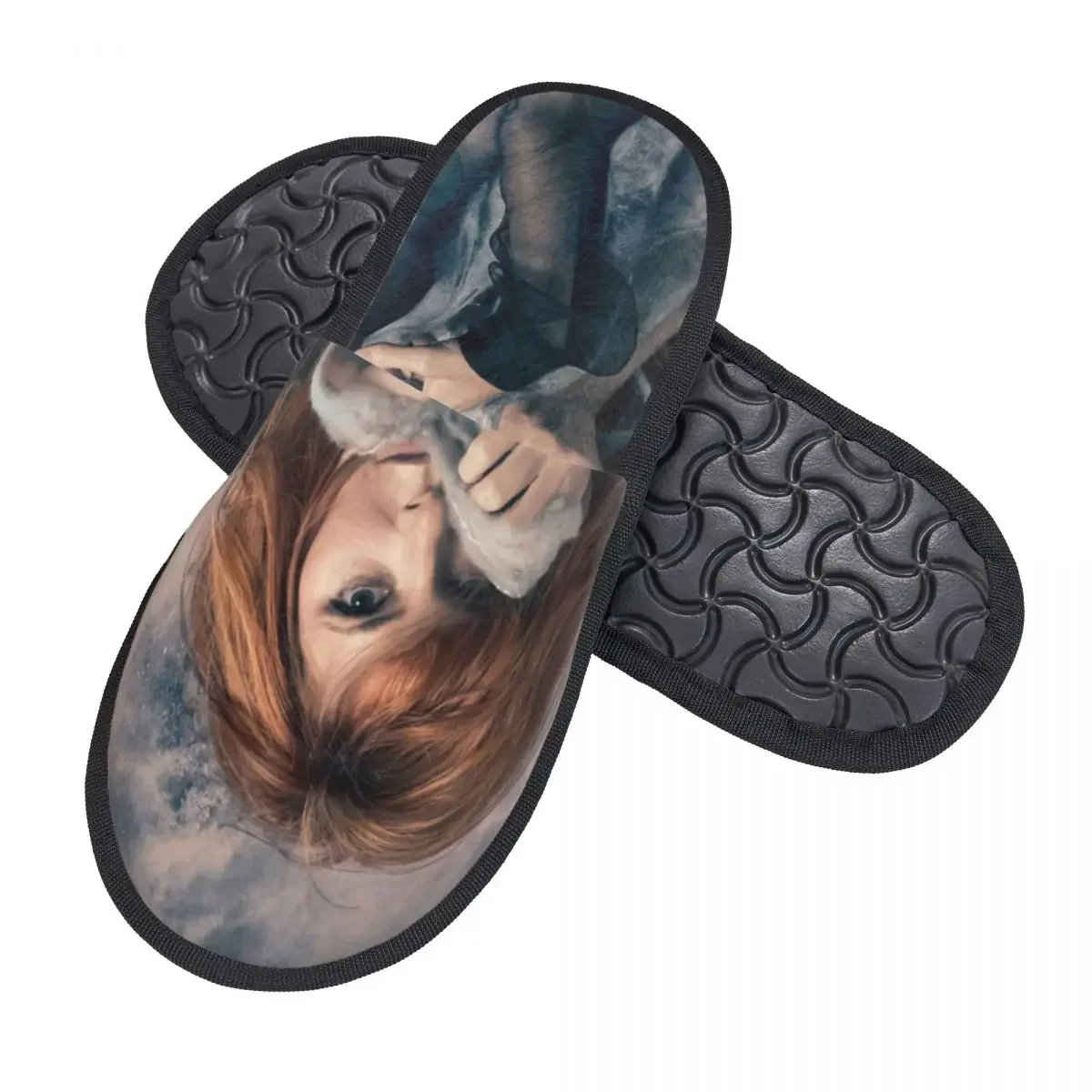 Custom Mylene Farmer Soft Memory Foam House Slippers Women Comfy Warm Anti-Skid Slipper