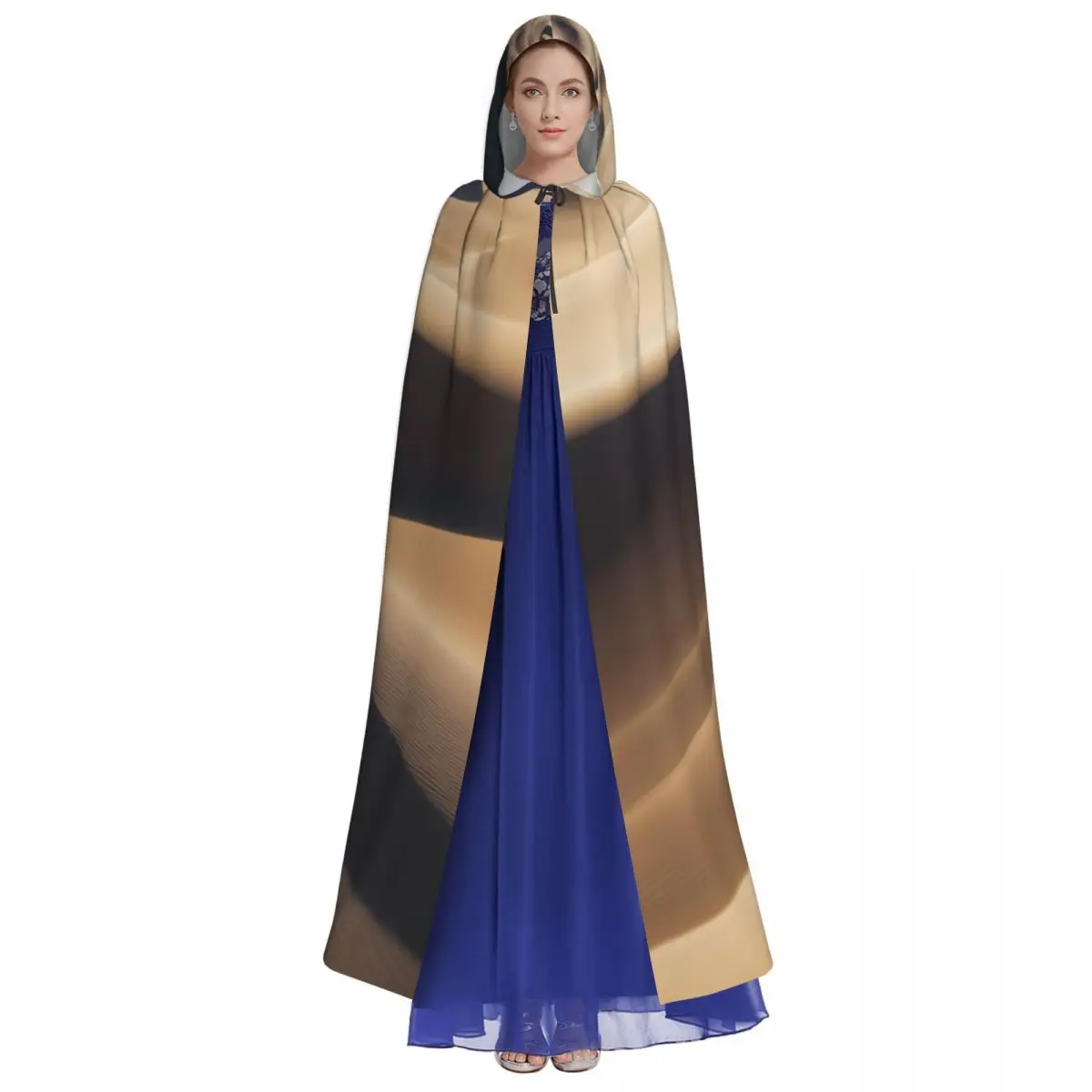 Unique Cloak Featuring Striking Sand Dune Patterns Unisex Adult Cloak with Hood Long Witch Costume Cosplay