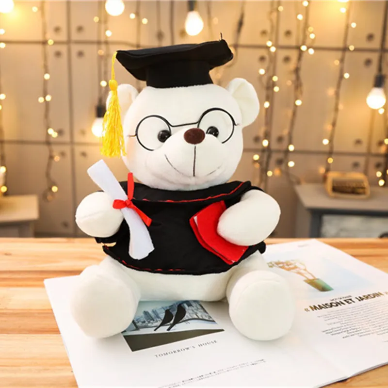 

Graduation Gifts 18/23cm Doctor Bear Toy Glasses Bear Cartoon Lovely Bear Toy Kindergarten Gift