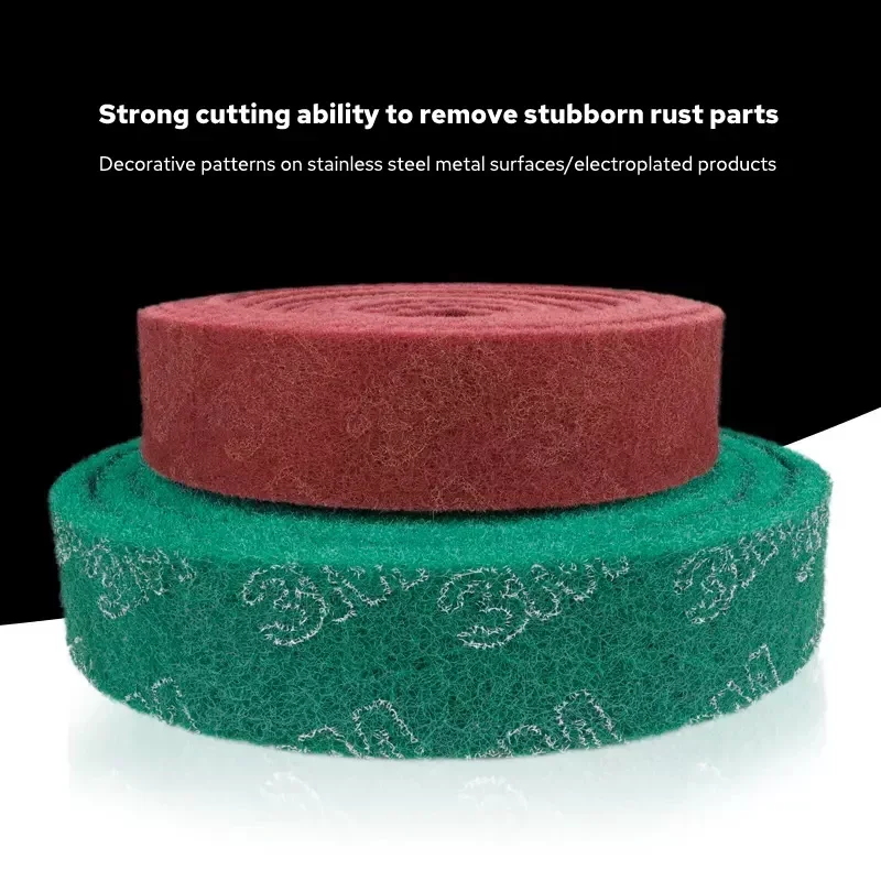 10PCS/1ROLL 3M multifunctional Industrial thicken scouring pad Cleaning and decontamination elastic sponge sand Industrial pad