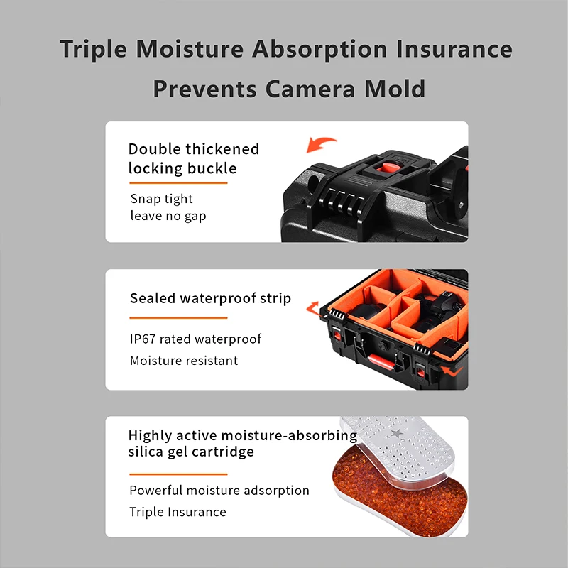 Portable Storage Case for Canon/Nikon/Sony/Olympics/Fuji DSLR Camera Moisture-proof Case DIY Carrying Case Travel Protection Box