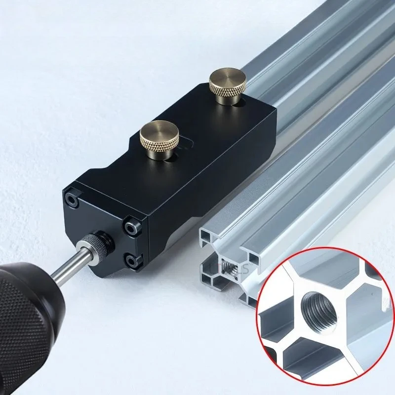 Adjustable Aluminum Profile Tapping Jig 20/30/40 Manual Threading Guide Tool for DIY Furniture Household Accessories Processing