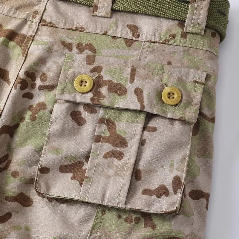 

Casual Military Camouflage Work Pants for Men High Waist Straight Leg Umbrella Soldier Sle Neutral G Other Material 00%