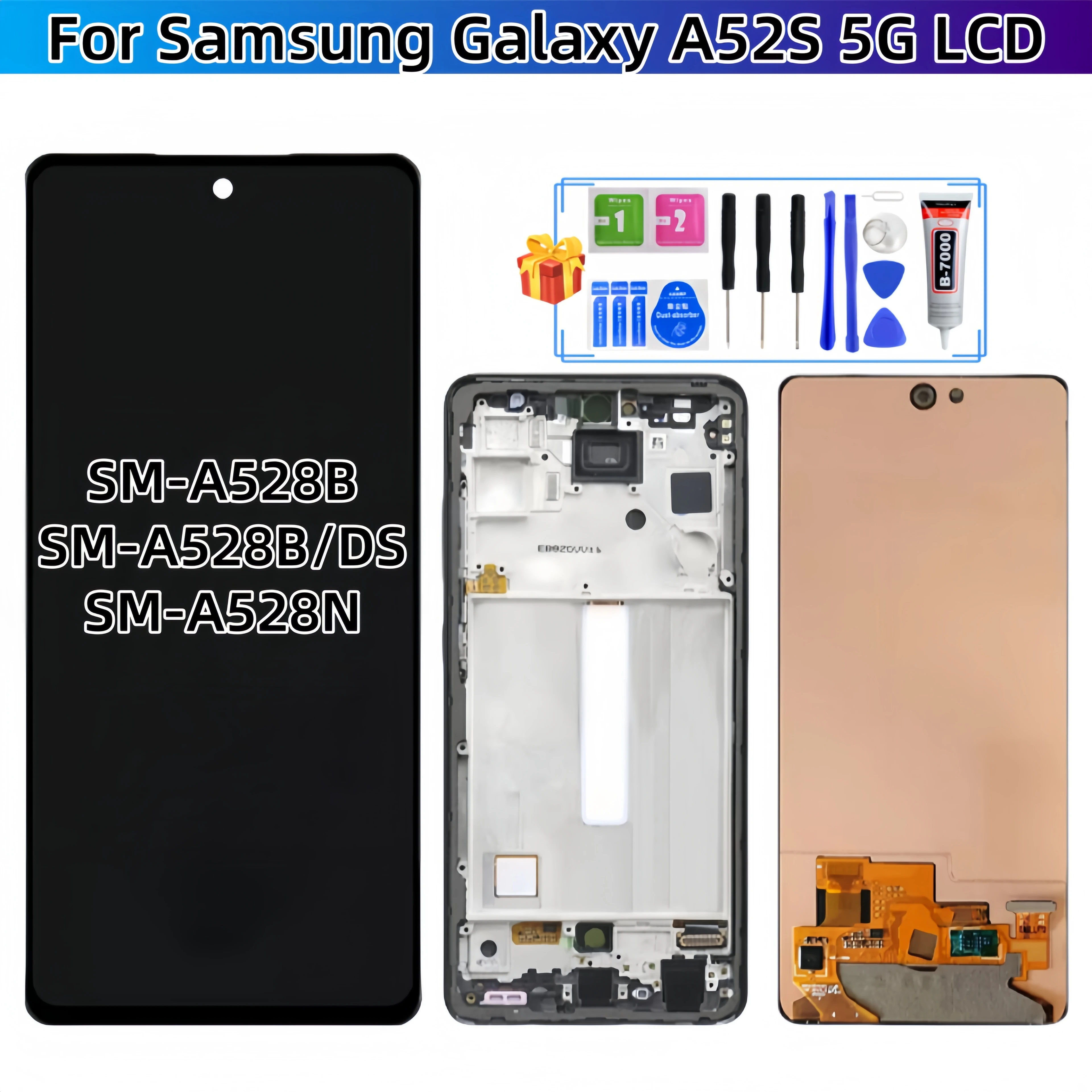 

For Samsung Galaxy A52S 5G 2021 SM-A528B SM-A528B/DS SM-A528N LCD Display Touch Screen Assembly LCD Replacement Parts