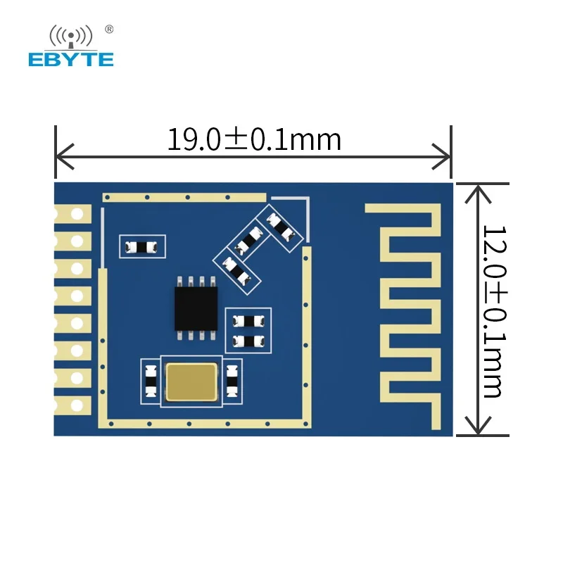 10PCS Ci24R1 Wireless Module 2.4GHz EBYTE E01C-2G4M11S 12mW 11dBm PCB Antenna 100m SPI SMD Module Small Size