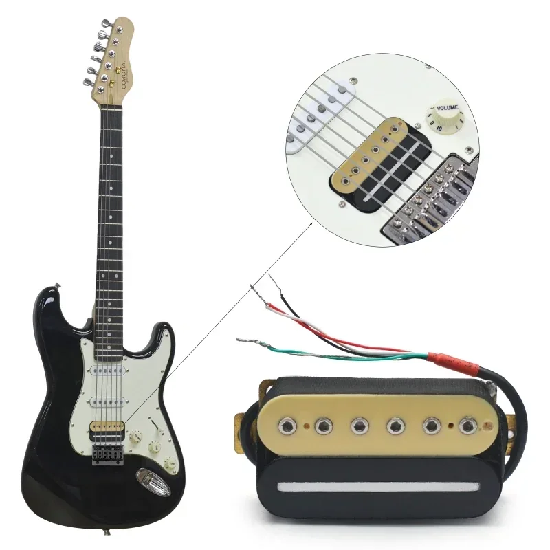 Electric Guitar Humbucker Blade/Hex Screw Adjusting Pickup with 4 Conduct Cable/Coil Splitting Dual Coil Pickup Guitar Parts