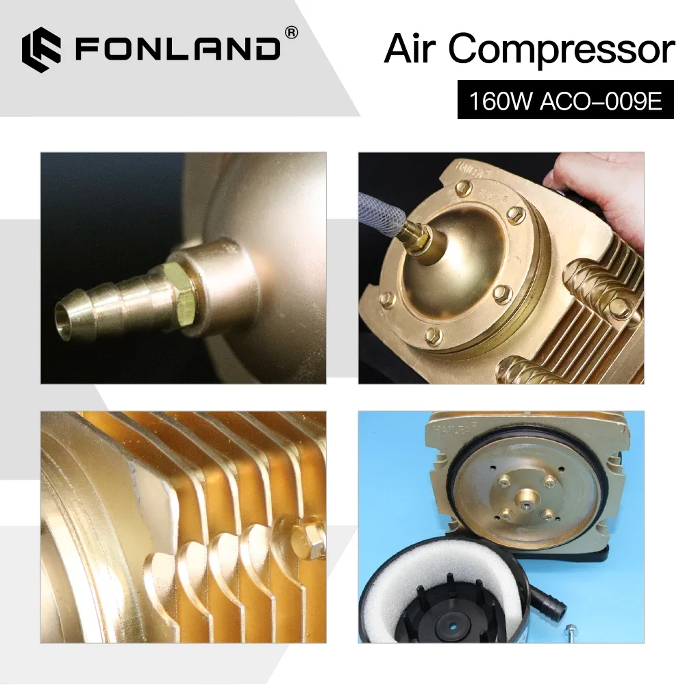 Imagem -06 - Fonland-bomba de ar Magnética Elétrica para Máquina de Corte de Gravação a Laser Compressor de ar 160w Aco009e