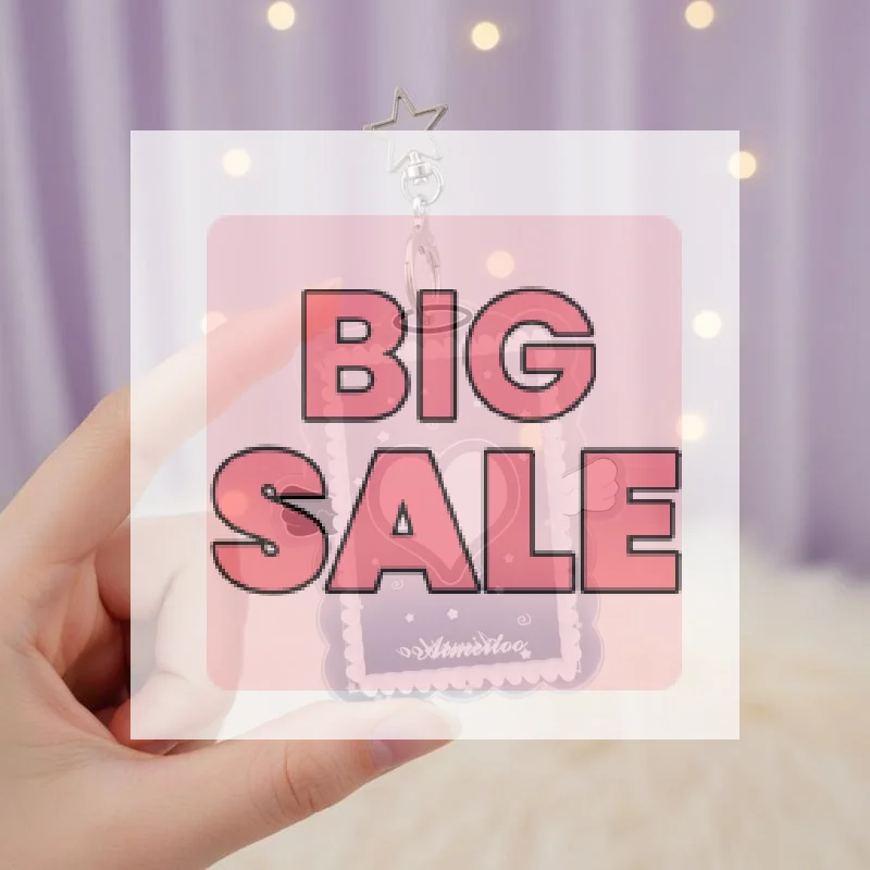1Pcs Cute Acrylic Kpop Photocard Holder Angel Wing Design Star Keychain For Fans Photo Collection ID Card Display Bag Pendant
