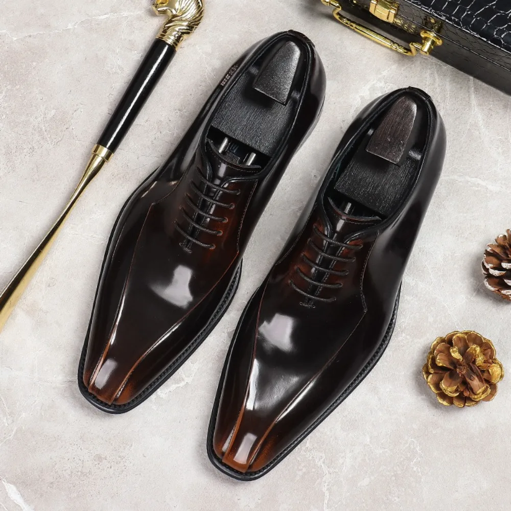 

Men's British Oxford Shoes | Full-Grain Cowhide, Genuine Leather, Formal Business Dress Shoes for Professional Occasions