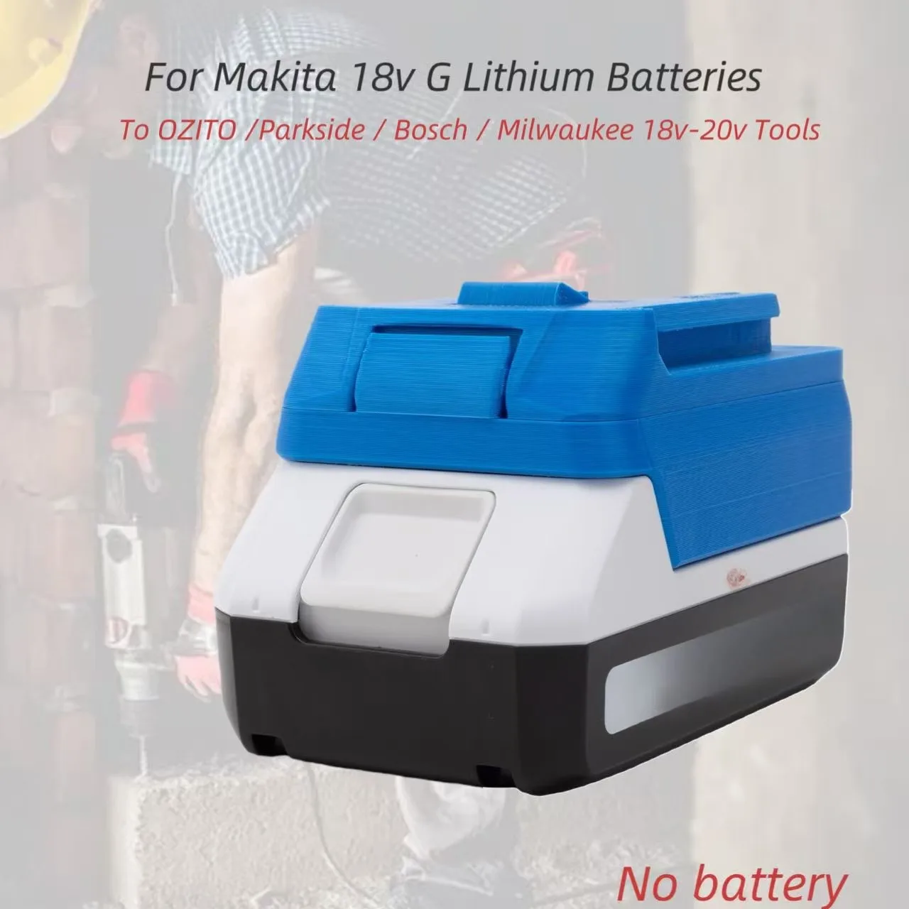 

Adapter For Makita 18V G Li-ion Battery To OZITO /Parkside / Bosch / Milwaukee 18v-20vTool(Battery Tools Not Included)