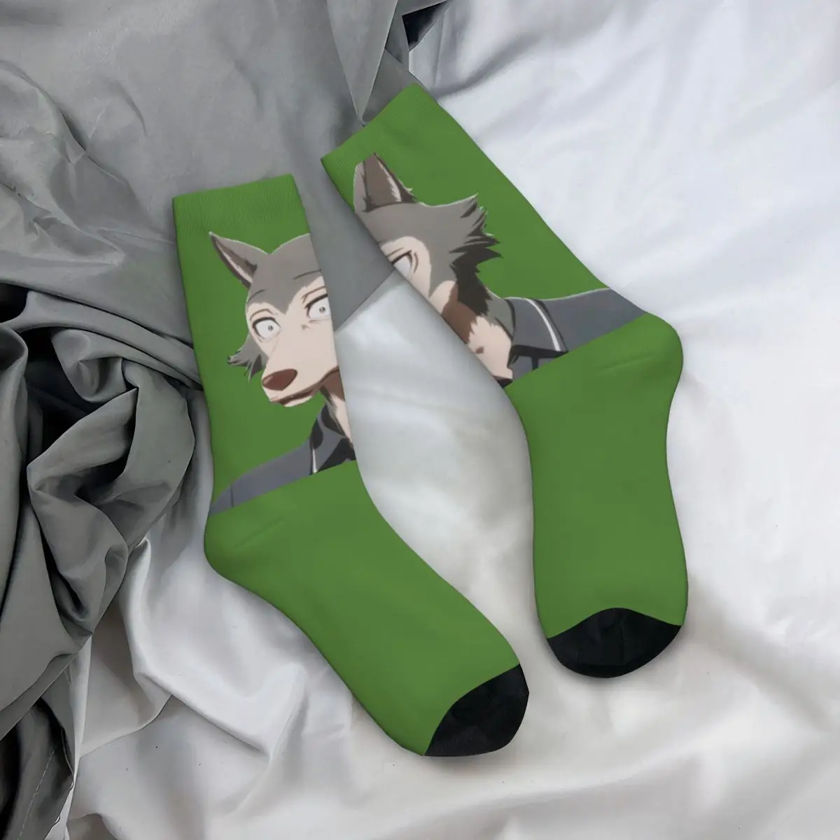 Chaussette de Compression pour hommes, drôle, fou, Hip Hop, Harajuku, animaux, dessin animé, bonne qualité, motif imprimé, pour garçons