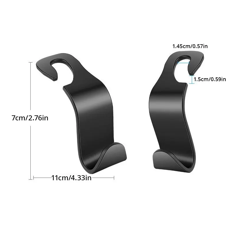 2PCS Car seat backrest hidden multifunctional hooks car back seat removable creative headrest small hooks save space in the car