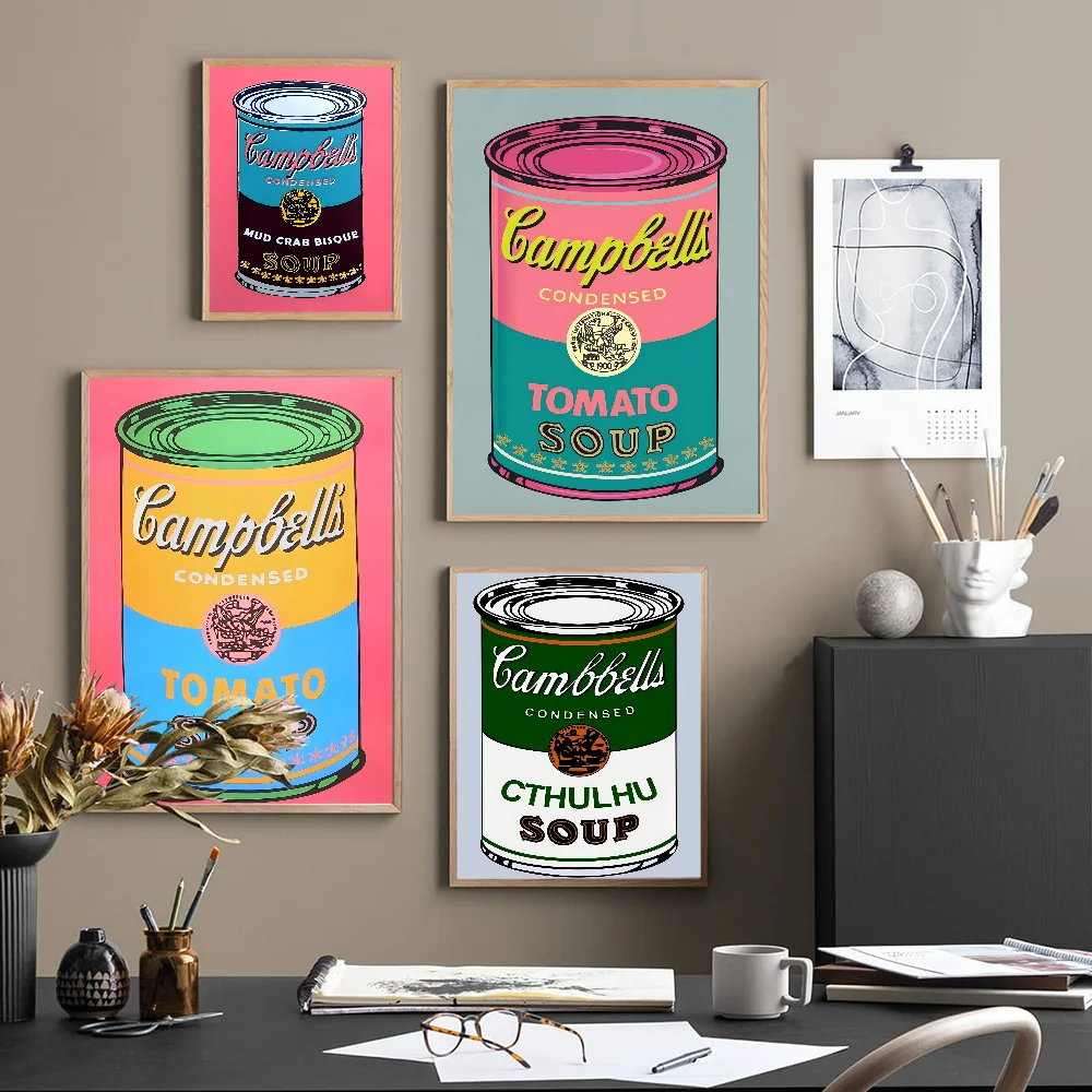 Andy Warhol Pop Art Tomato Soup Classic Movie Posters HD Quality Poster Wall Art Painting Study Nordic Home Decor