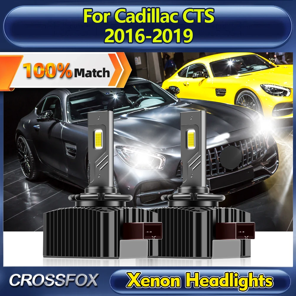 

120W D3S HID Xenon Headlamps 25000LM Car LED Headlight Bulbs 6000K 12V Plug And Play For Cadillac CTS 2016 2017 2018 2019