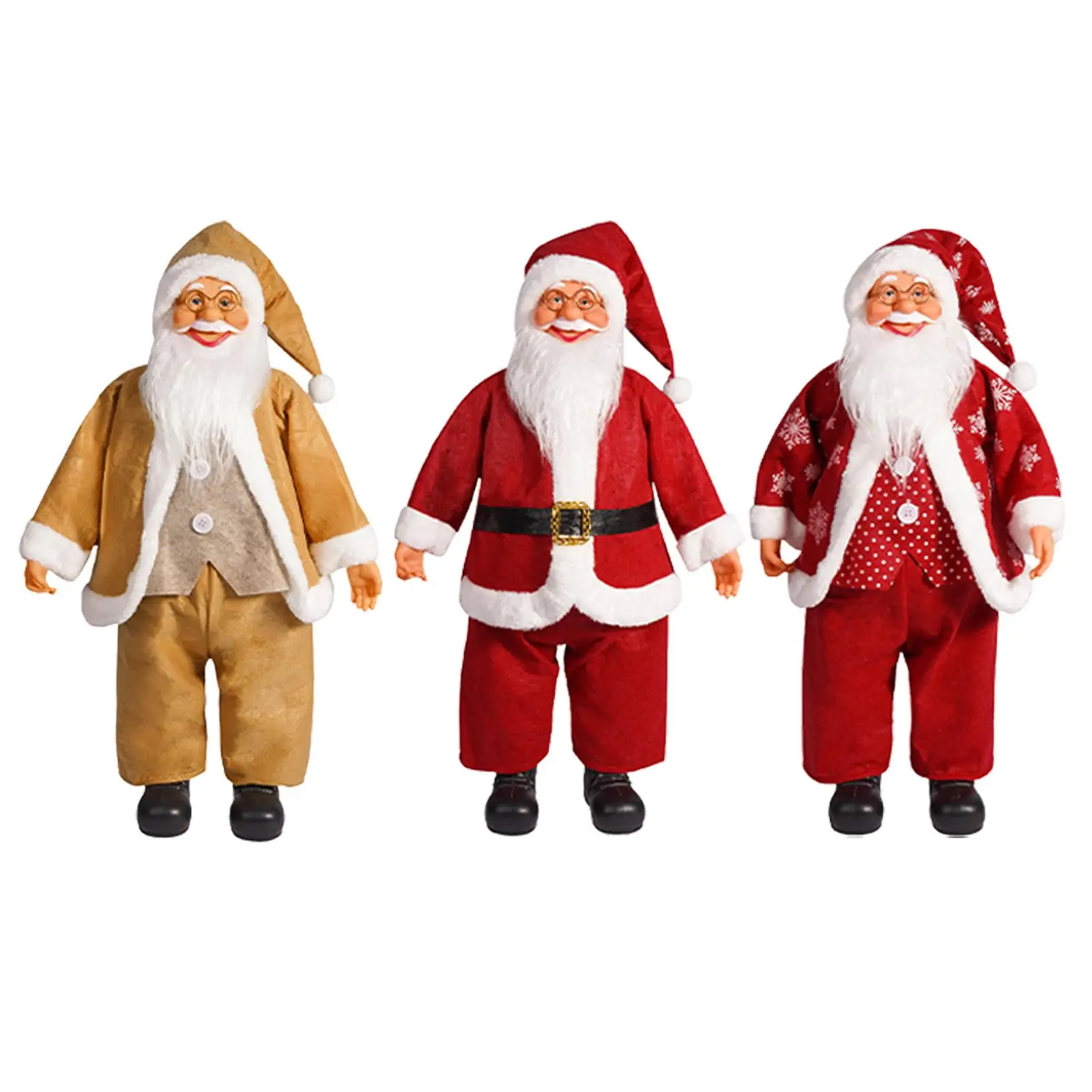 

Standing Santa Claus Christmas Figurine 24" inch Decorative Centerpiece Present Figurine Collectible for Home Shop Indoor Table